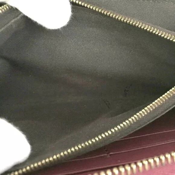 FENDI Pequin Canvas Leather Zip Around Long Wallet Khaki/2BB3771